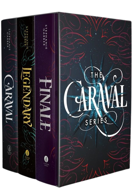 Three books from 'The Caraval Series' on a white background