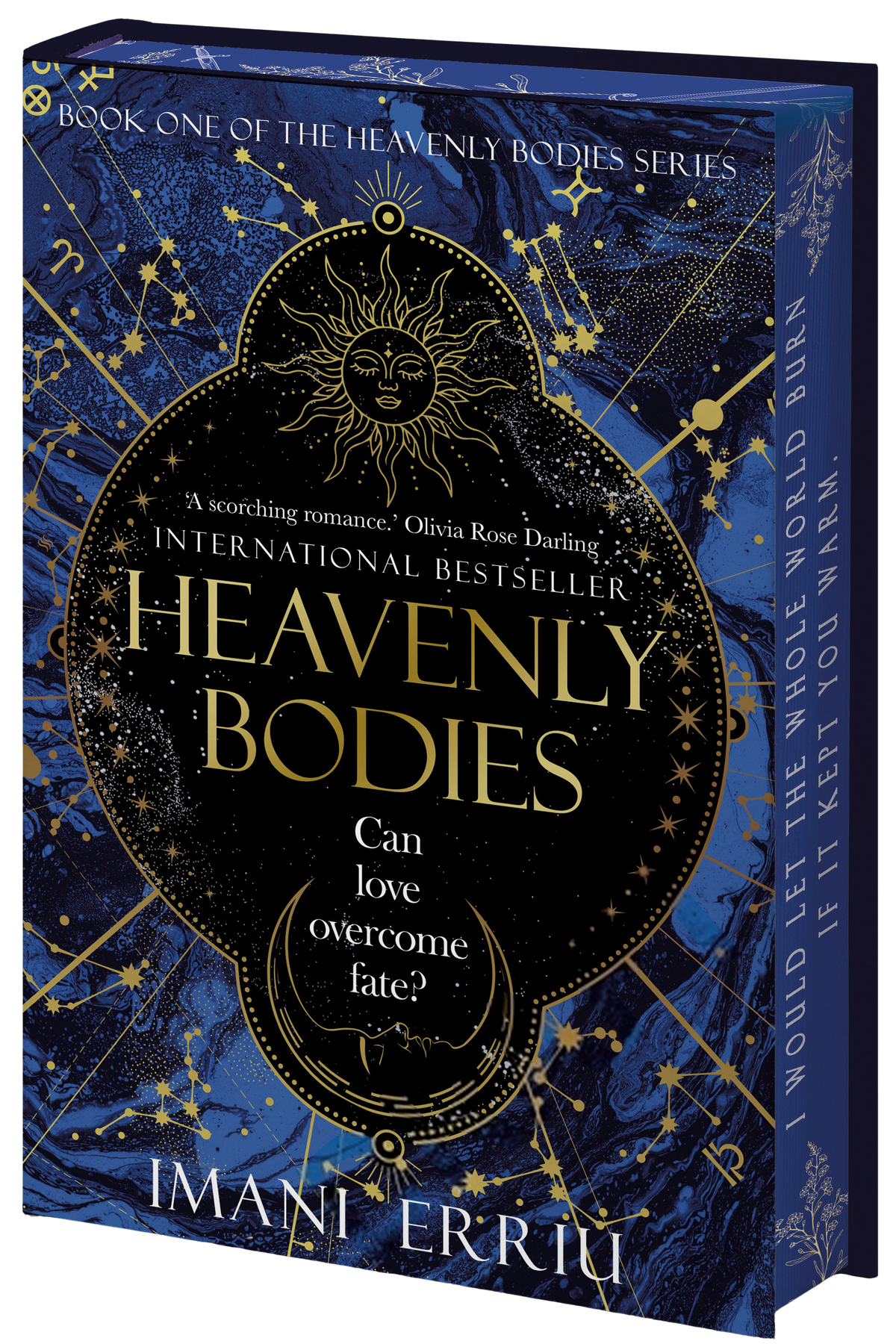 Book cover of 'Heavenly Bodies' by Imani Erriu with celestial design on embervale.ca