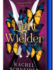 Book cover of 'Light Wielder' with butterflies and swords on a purple background on embervale.ca