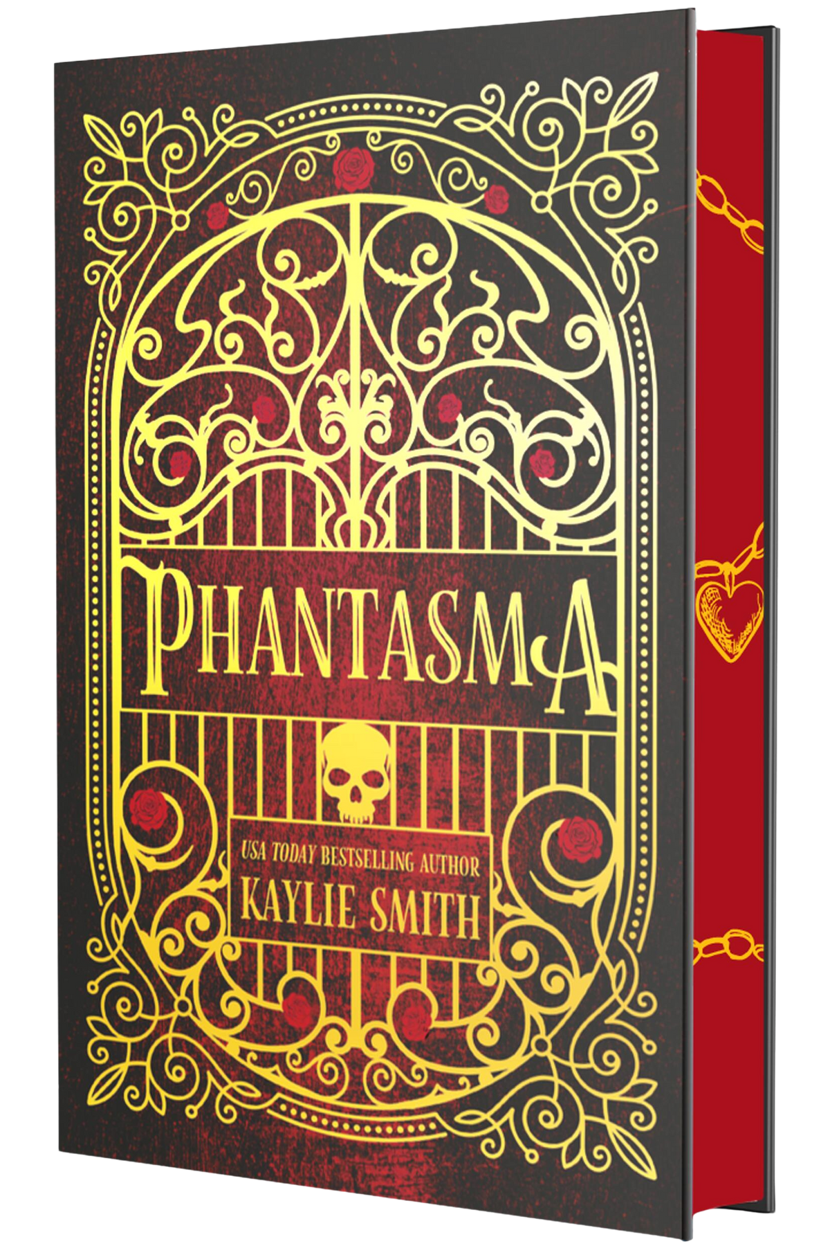 Book cover of 'Phantasma' by Kaylie Smith with ornate design and red accents on embervale.ca