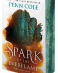 Book cover of 'Spark of the Everflame' by Penn Cole with a silhouette design on embervale.ca